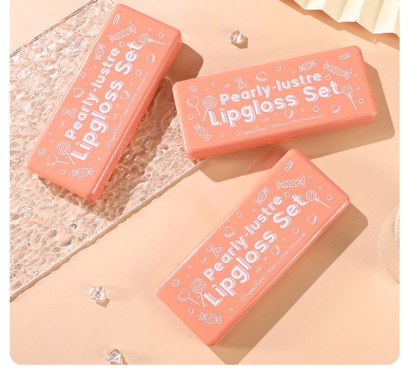 10-Piece Mini Set Of Orange Shimmer Lip Glazes - Hydrating Lip Gloss, Lip Stain & Lip Balm Set, Adorable Packaging_voghion.com
