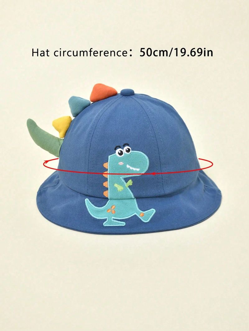 1 Stück Sonnenhut für Babys/Kleinkinder mit Dinosaurier-Stickerei, UV-Schutzhut im Prinzessinnen-Stil für den Außenbereich für Frühling/Sommer_voghion.com