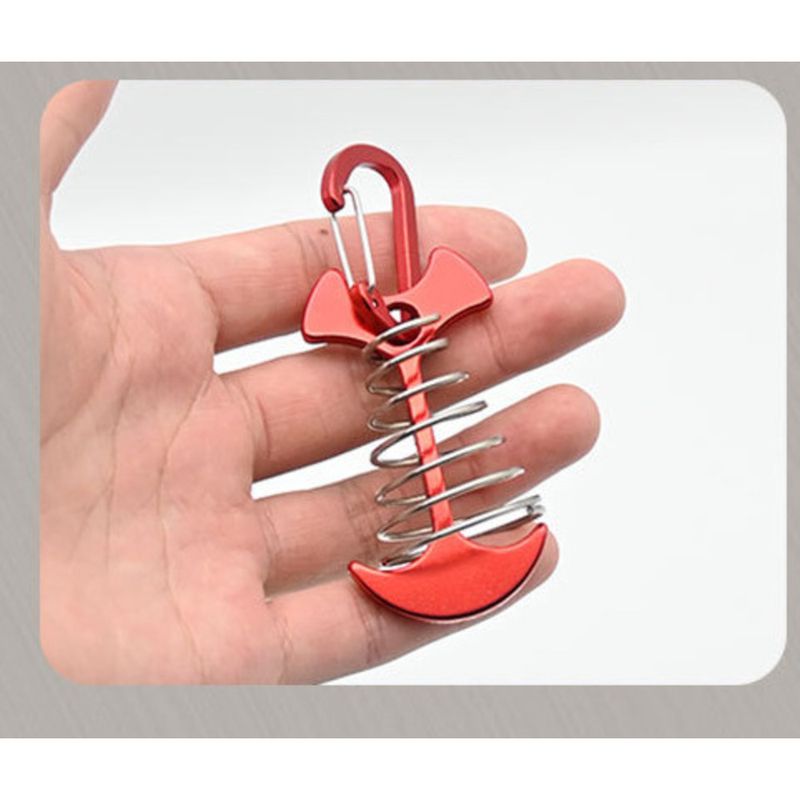 Deck Board Spacer Tool With Spring-Loaded Fishbone Nails - Wooden Board Alignment System For Decking & Tent Anchoring | Windproof Fastening Solution_voghion.com