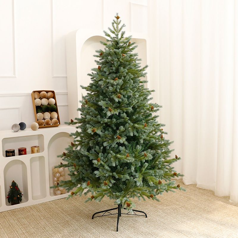 Albero di Natale realistico in PE – Pino artificiale bicolore da 150 cm/180 cm/210 cm con luci LED pre-illuminate opzionali (aspetto naturale di pino caduto)_voghion.com