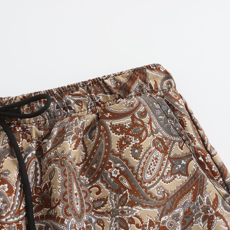 2023 cross-border men's pants straight pants quick-drying personality popular simple printed beach pants European and American shorts_voghion.com