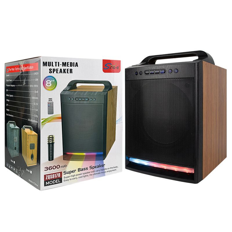 Přenosný Bluetooth reproduktor ZQS8170 Square Dance Audio s integrovaným mikrofonem K Singer Lift_voghion.com