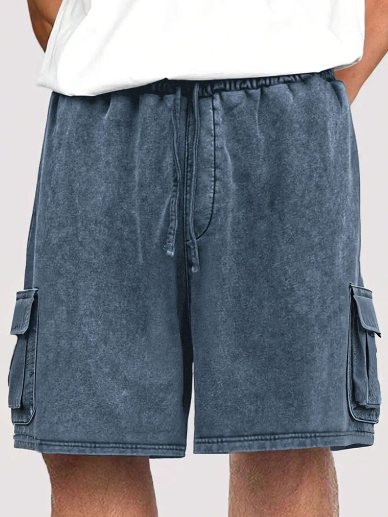 Stylische Cargo-Shorts für Herren mit Kordelzug und mehreren Taschen – dehnbare Freizeitshorts aus Baumwollmischung für den Sommer_voghion.com