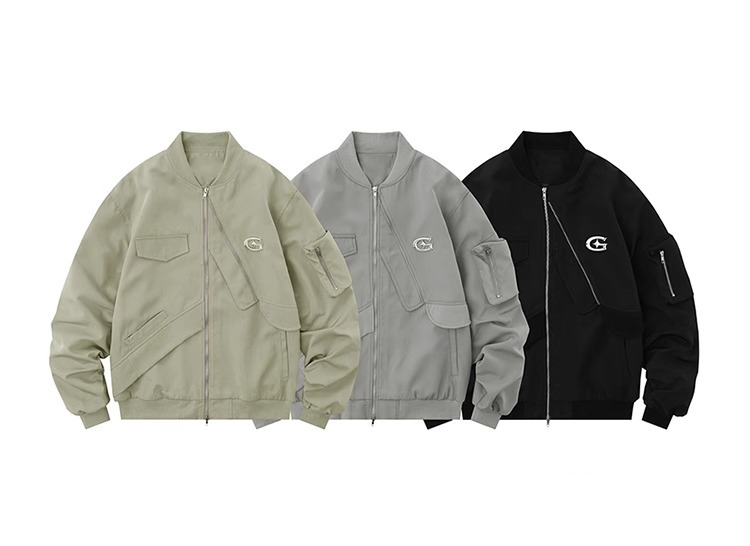 Muška odjeća High Street plisirani patchwork dizajn Sense bejzbol jakna pilotska jakna za muškarce i žene retro široka niša_voghion.com