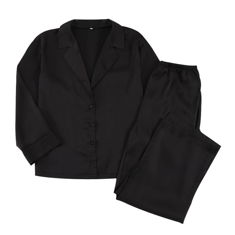 Women's solid color coat pantsuit_voghion.com