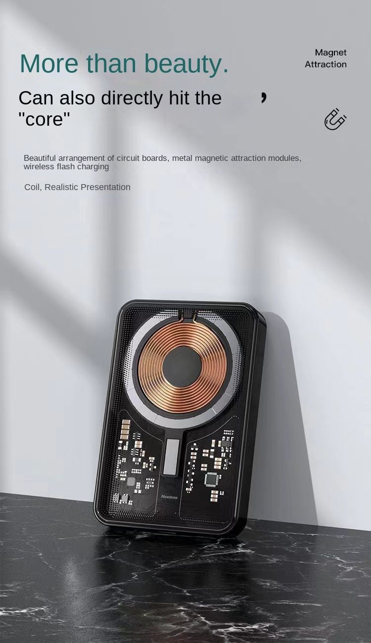 2024 new official website transparent mini ultra-thin magnetic suction external battery fast wireless charging mobile_voghion.com