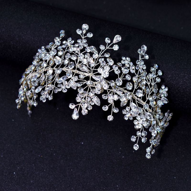 Strass Kopfschmuck Braut Hochzeit Kleid Stirnband Haarband Haar Zubehör Handgemachte Haar Stück Zubehör_voghion.com