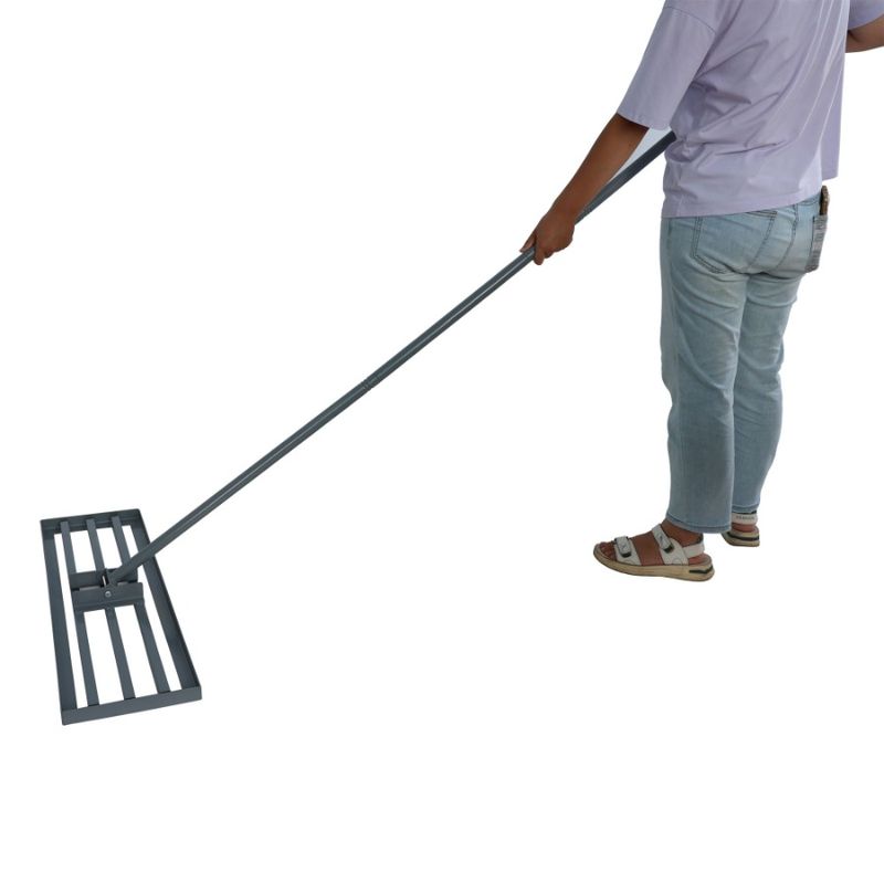 With 79.5 Leveling Duty Sand Lawn Golf Compost Farmland Heavy Tool Backyard Long Course Rake Handle Leveling Garden_voghion.com