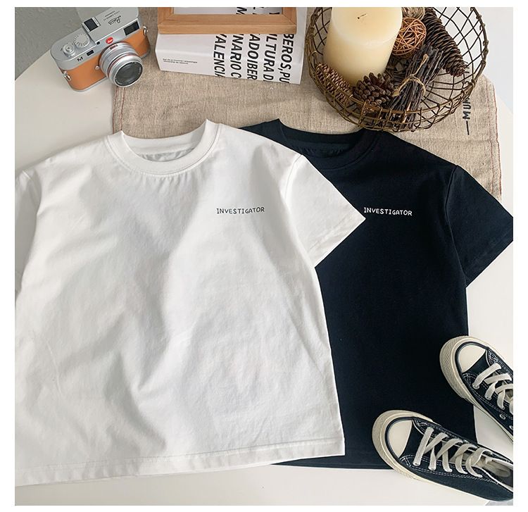 Camisetas modernas y versátiles para niños de tallas medianas y grandes, camisetas de manga corta con estampados luminosos y modernos para niños y niñas._voghion.com