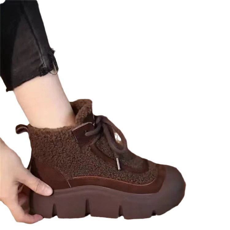 Nuove scarpe invernali in pile, spesse, calde, in cotone, suola morbida, leggere e traspiranti, stivali da neve per donna_voghion.com