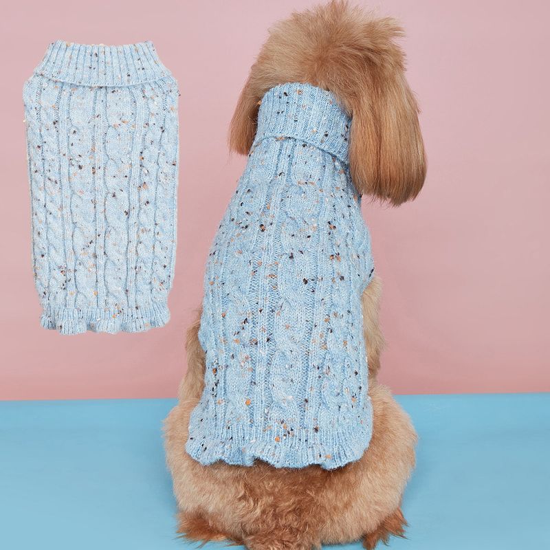Vêtements pour petits chiens et chats : doux, légers, chauds, tricotés en mohair, col montant et ourlet tressé._voghion.com
