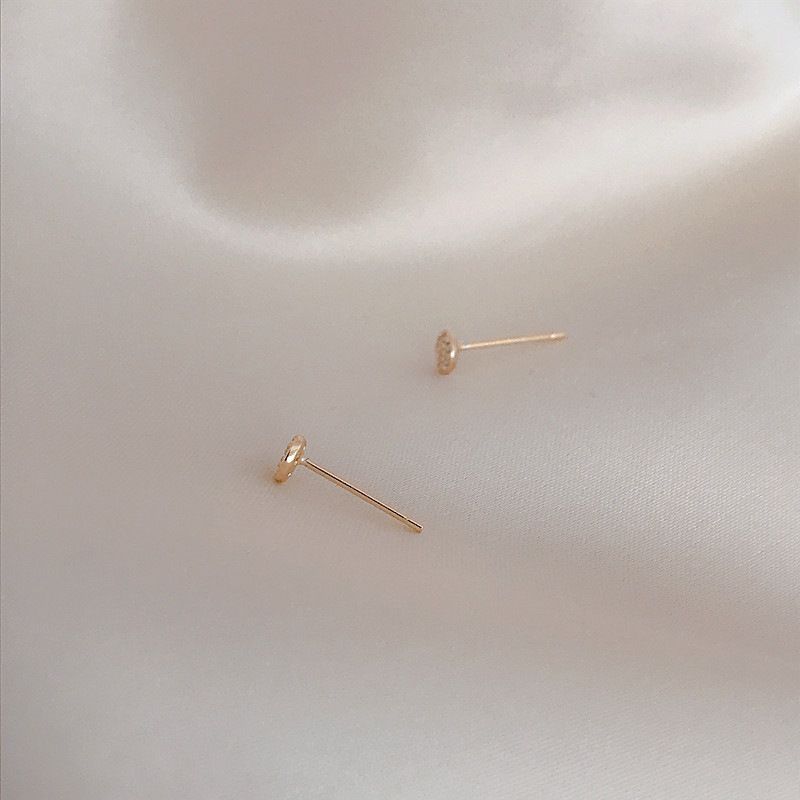 Mini unsichtbare Ohrstecker für die Arbeit kleine Blume Herz Lotus Ohrstecker Silber Zirkon Scheibe Ohr Knochen Ohrstecker für Frauen_voghion.com