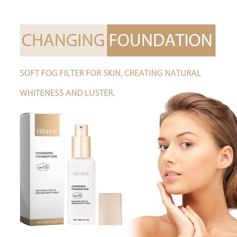 EELHOE Changing Foundation Moisturizing liquid foundation concealer Oil Control Fine, Thin and Lasting_voghion.com