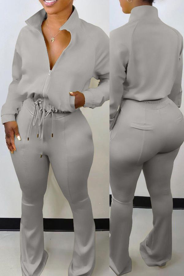 S80080 Neue Damenmode Casual Zweiteiliges Sport-Set_voghion.com