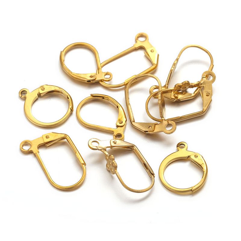 Ganci in acciaio inossidabile, gioielli, orecchini fai da te irregolari, accessori fatti a mano, gioielli_voghion.com