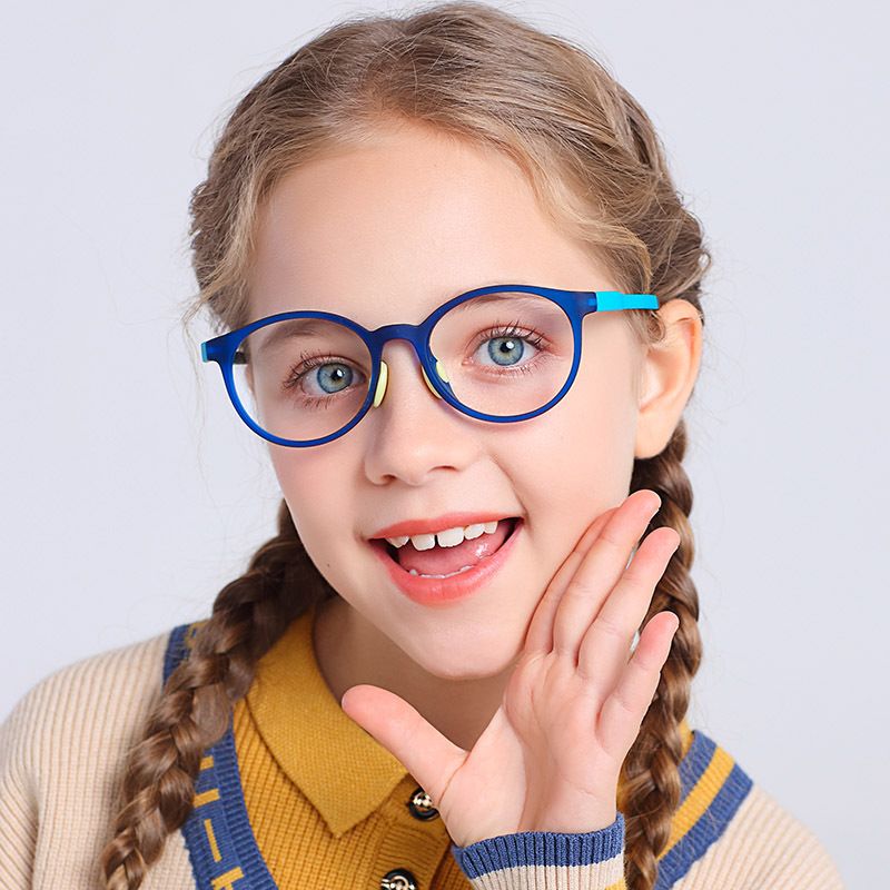 2103 Color Primary School Students Children's Flat Mirror Boys and Girls Blue Light Protection Goggles Eyes_voghion.com