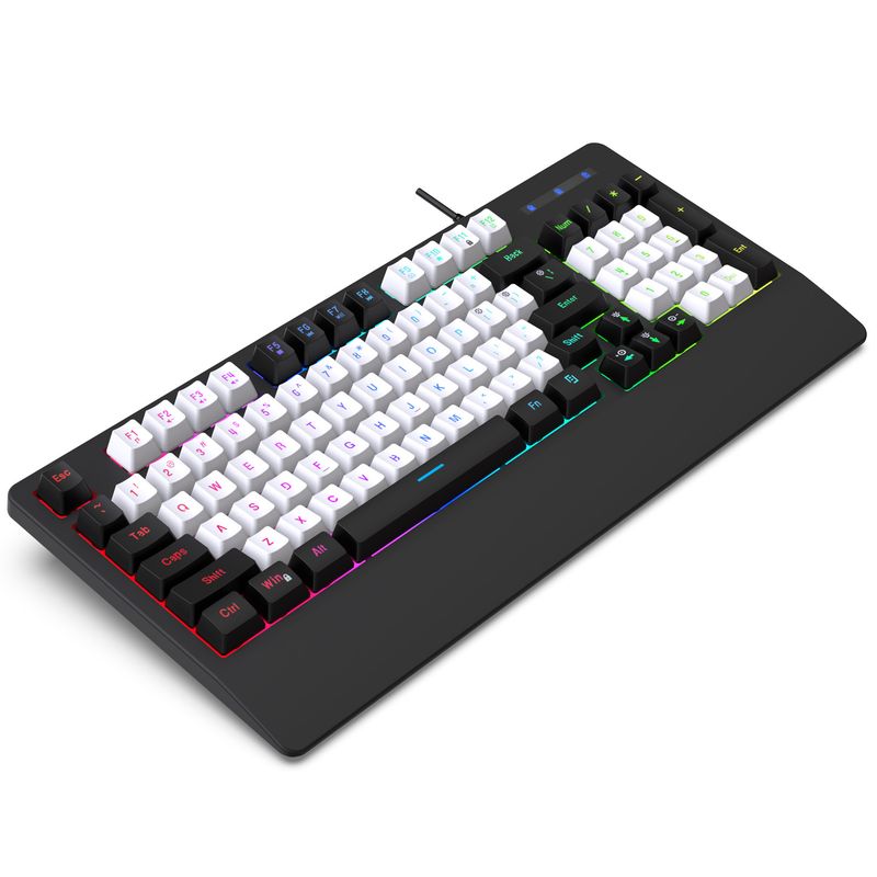2023 Nytt 93 Tynnfilm Kablet RGB Glow Game Keyboard ABS Dual Color Injection Molding Keycap Multi Key Conflict Free_voghion.com