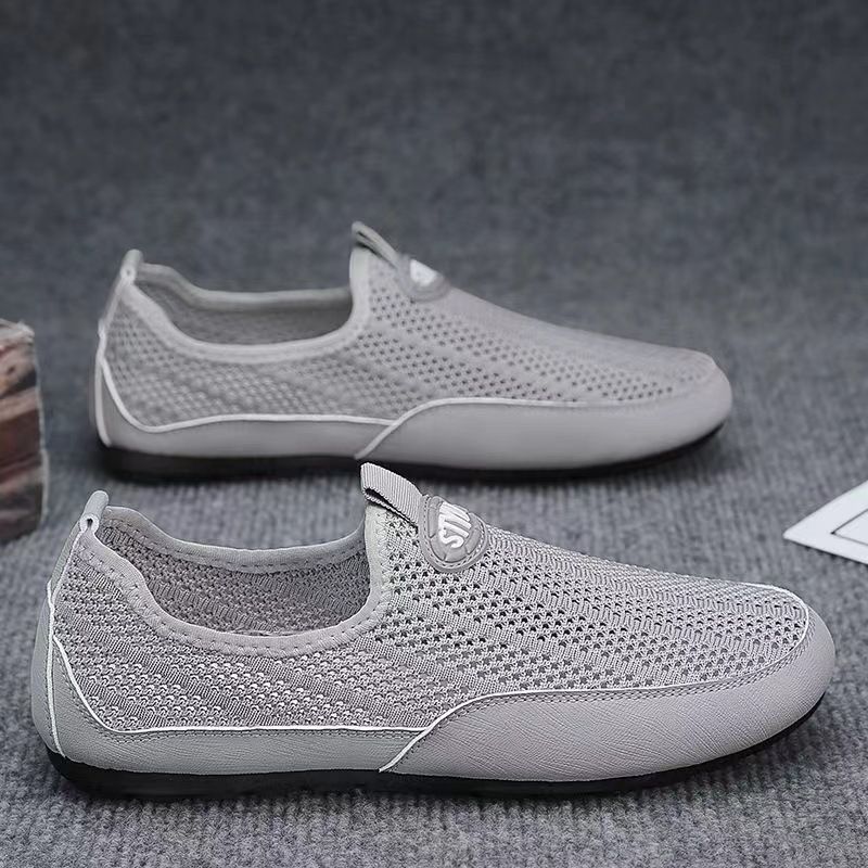 Herren Sommer Fliegen Gewebte Sport Freizeit Dünne Sohle Mesh Schuhe, Männer Und Arbeit Weiche Sohlen, Leichter Arbeitsschutz_voghion.com