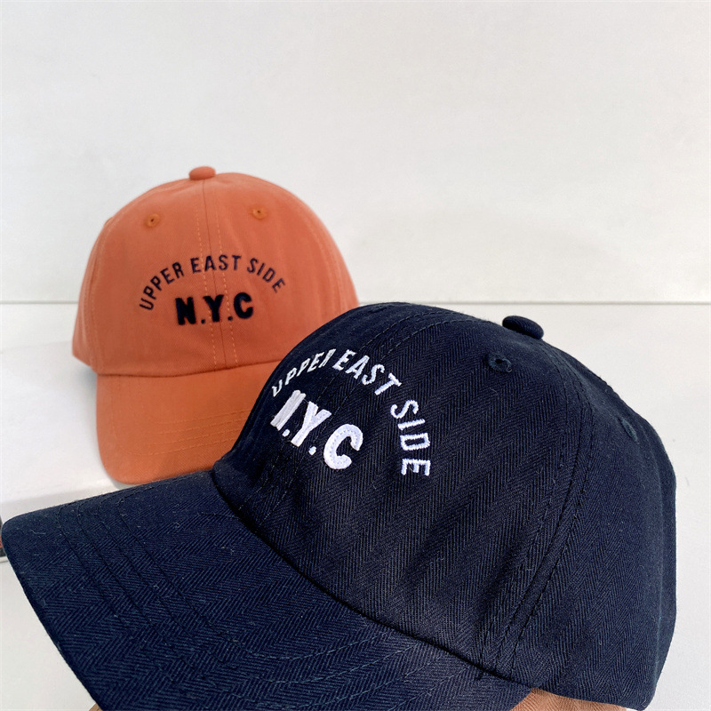 Gorra de béisbol de Bordado de letras Simple con personalidad de verano para niño y niña, protección solar de algodón que combina con todo_voghion.com
