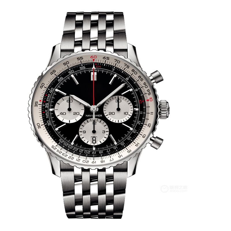 2023 Men's Six Needle High Quality Timing Quartz Steel Band Centennial Watch_voghion.com