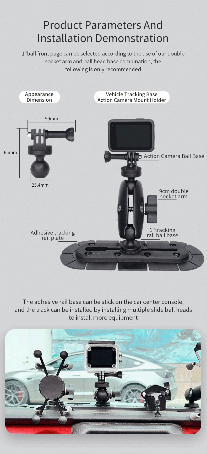 Quick installation suction cup mount compatible for GoPro vacuum adsorption fiess recording shooting action camera_voghion.com