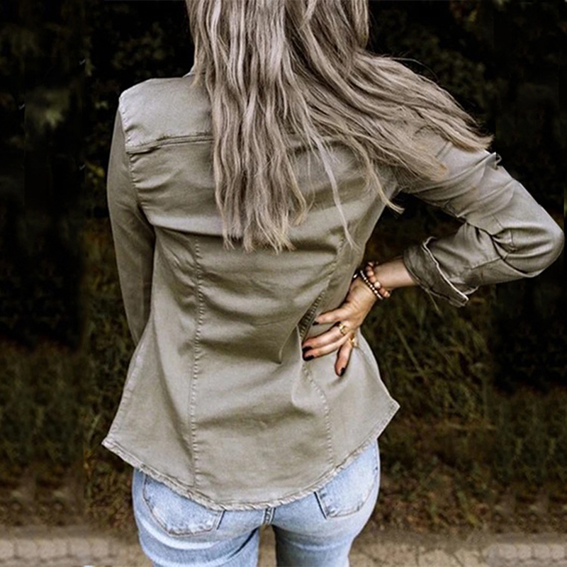 Women Fashion Cool Coats Denim Shirt Spring And Autumn Thin Bottoming Shirt Jacket Fashion Coat For Ladies 2023 New_voghion.com