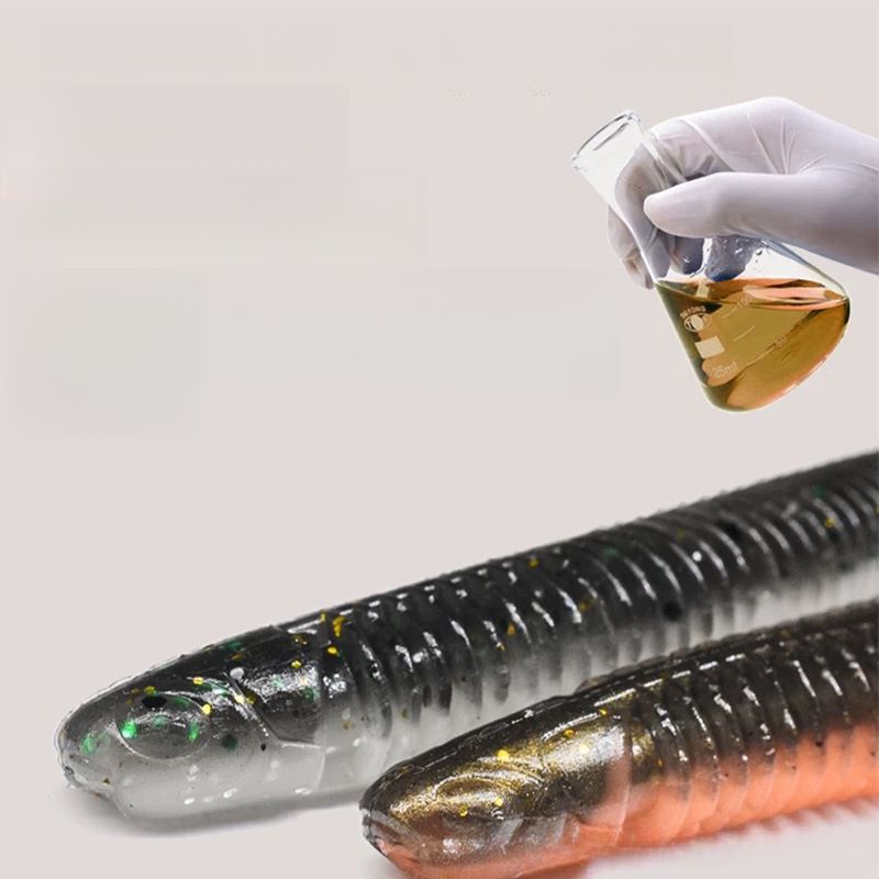 Light Dance Soft Black Pit Needle Tail Slow Sinking Mandarin Lure Fish Bait Worm Bottom Root Fishing_voghion.com