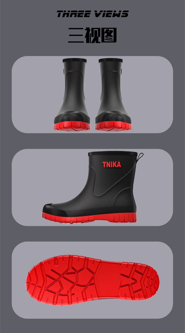 Scarpe da cuoco da uomo, punta tonda, stivali da pioggia slip-on da uomo, basse, impermeabili, facili da pulire, scarpe da lavoro da uomo antiscivolo_voghion.com