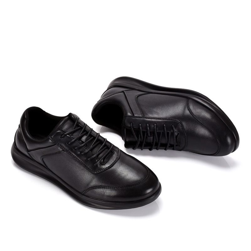 Round Toe Top Layer Cowhide Leather Four Seasons Comfortable Durable Business Casual Elegant Men's Trendy Shoes_voghion.com