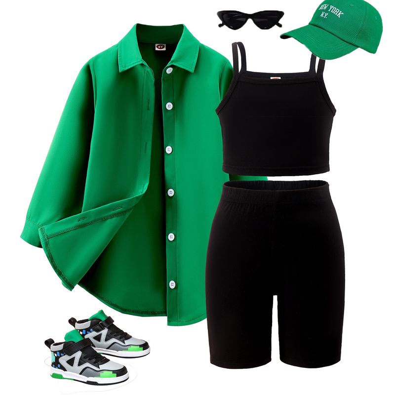 Παιδικά Ρούχα Άνοιξη και Φθινόπωρο Νέα Κοστούμια για Κορίτσια Μικρά και Μεσαία Παιδικά Μονόχρωμες Τιράντες + Σορτς + Μακρυμάνικο Μπουφάν Σετ Τριών Τεμαχίων_voghion.com