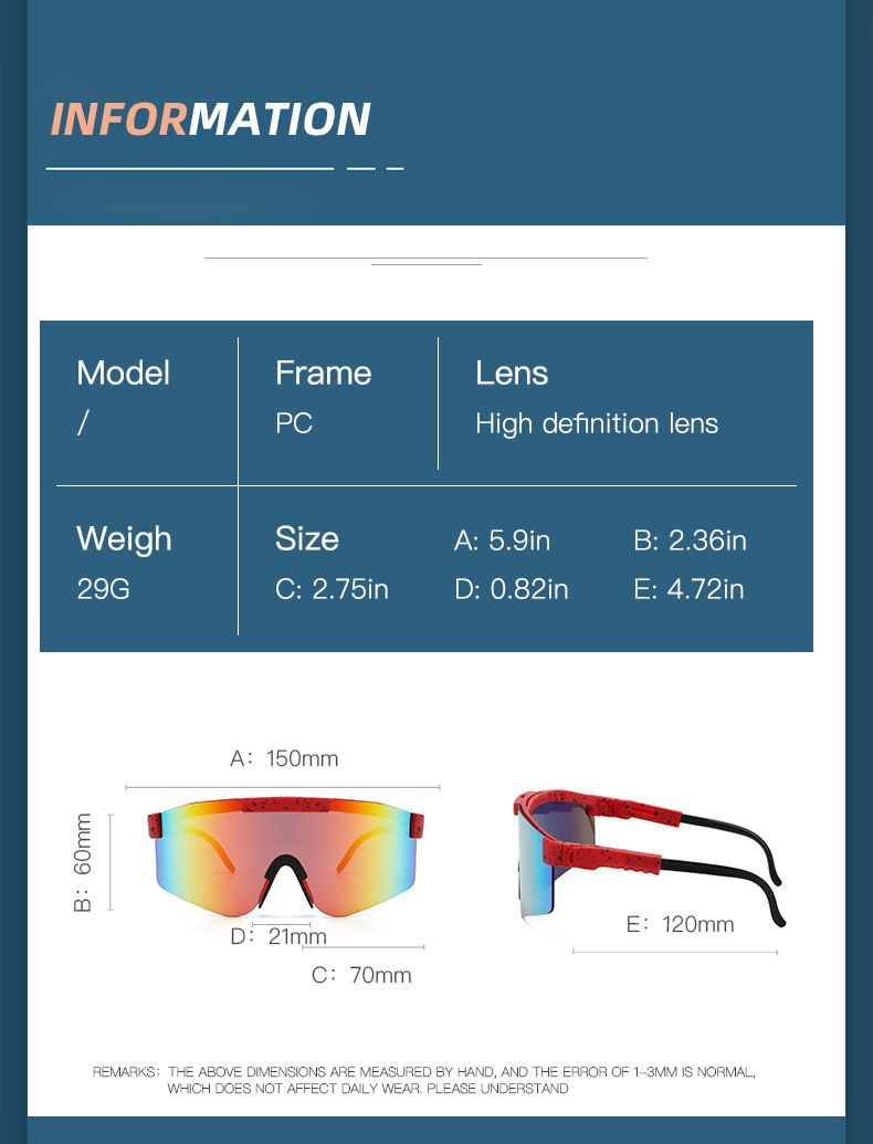 Cycling Large Frame Colorful Electroplated True Film Polarized Sports Sunglasses Set Strong Light Eye Protection_voghion.com