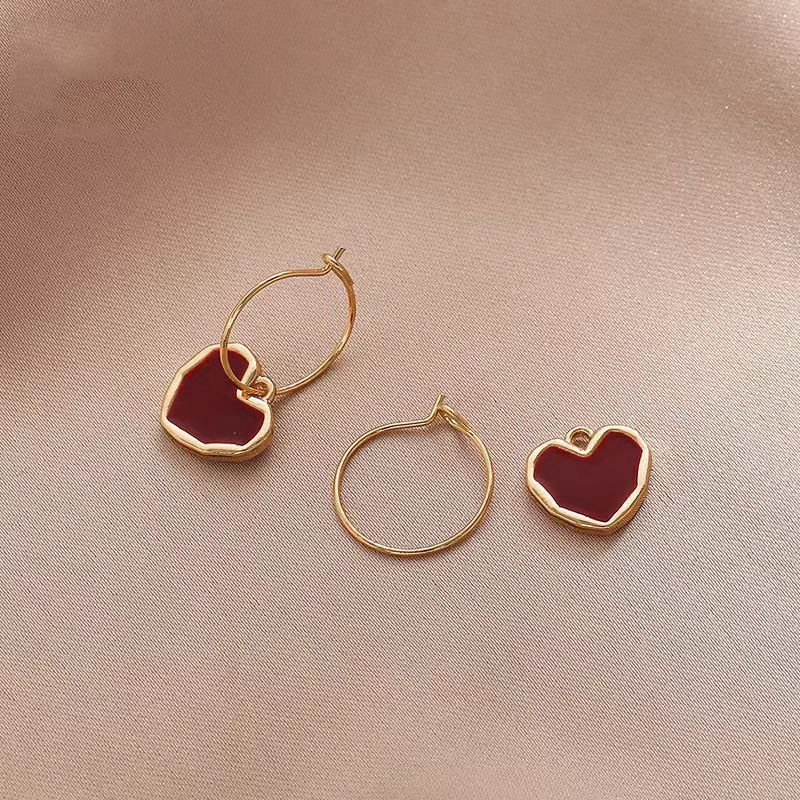 2025 neue Red Love Drip Ohrringe frauen Senior Design Einfache Und Vielseitige Ohrringe Frische_voghion.com