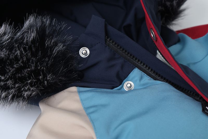 Boys' Color-Block Snowsuit – Thickened Winter Romper With Full-Zip (90-120cm) – Windproof Ski Jumpsuit For Toddlers_voghion.com