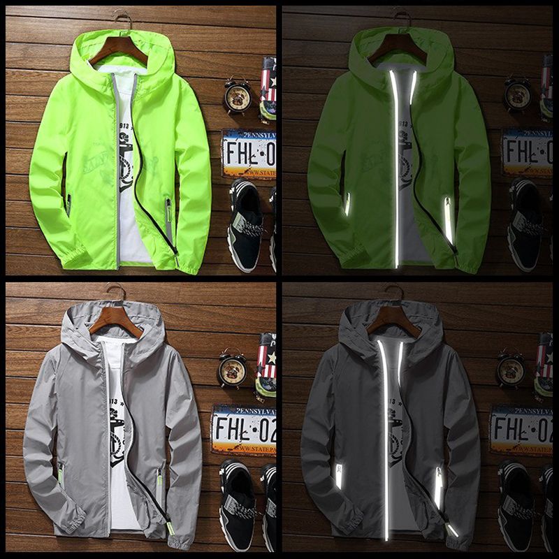 Mens Women Geocaching Geocache Sportswear Hooded Bomber Zipper Thin Reflective Sunscreen Windbreaker Skin Coat Jacket_voghion.com