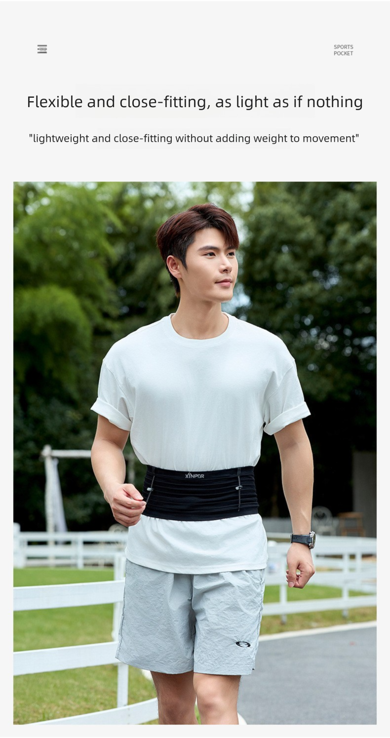 Leichte Lauf-Hüfttasche mit Trinkflasche für Damen und Herren, professioneller Sportgürtel, unsichtbar, ideal für Marathon und Trailrunning_voghion.com