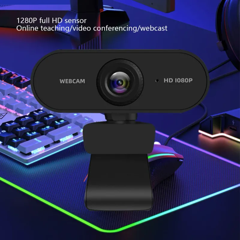 4K Microphone For Computer 2K Mini Webcam PC Laptops Live Streaming FHD 1080P Webcam For Work Meetings With Microphone_voghion.com