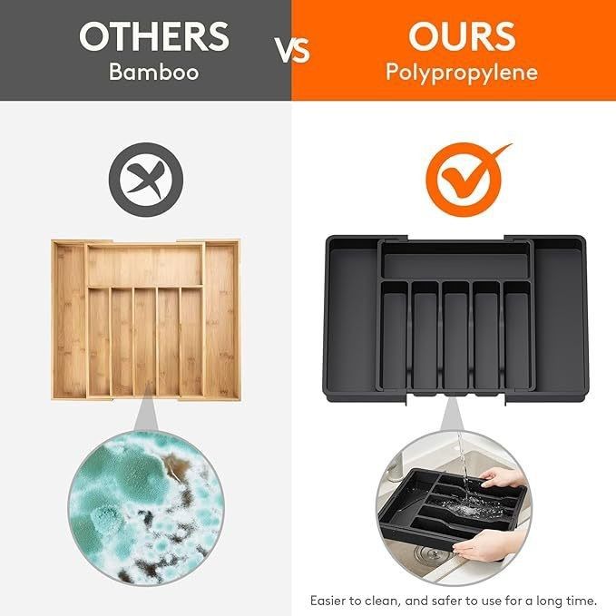 New Expandable Utensil Tray Household Storage Box_voghion.com