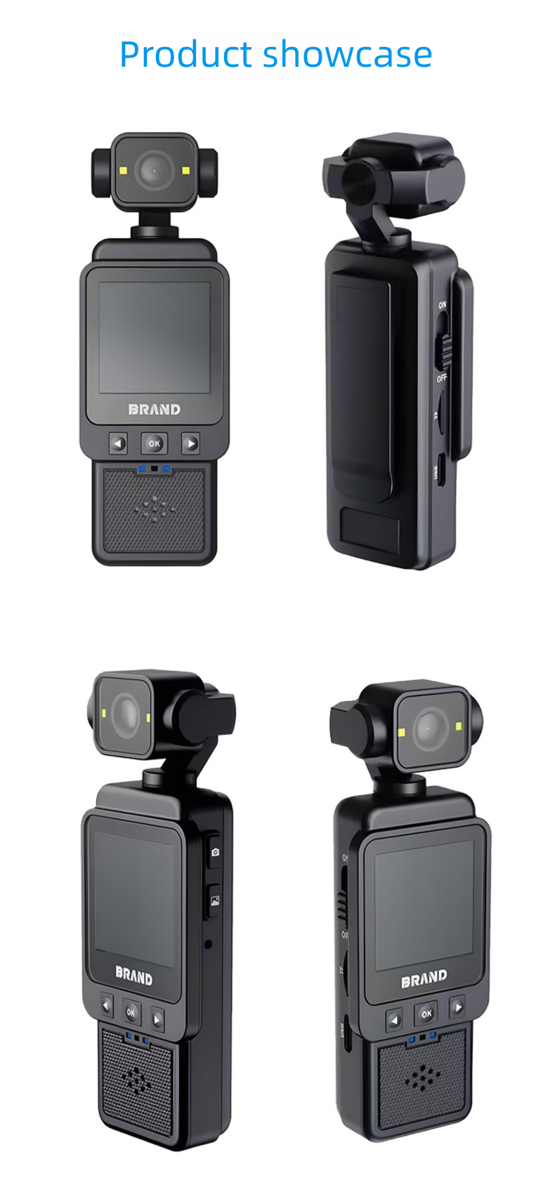 HD Action Adventure Camera Chest-Worn Law Enforcement Vlog Shooting Professional Outdoor Video Recorder_voghion.com