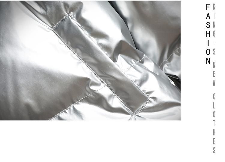 Piumino invernale da uomo – Rivestimento esterno in poliestere spesso con fodera in pile, cappuccio e cappotto corto con cerniera in colori metallizzati_voghion.com