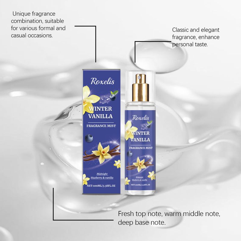 Zapach do ciała Vanilla Blueberry, emanuje niepowtarzalnym urokiem, świeży zapach, długotrwały zapach, niszowa woda Eau De Vide_voghion.com