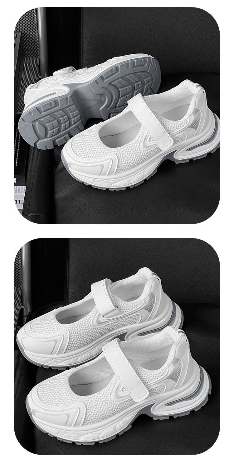 Lässige Sandalen für Damen im Sommer, weiße Schuhe, Sportschuhe, atmungsaktive und schnell trocknende Papa-Schuhe, Einzelschuhe mit flachem Mund_voghion.com