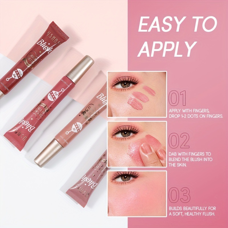 4-color waterproof multi-purpose liquid cheek powder blusher facial nourishing powder blusher cream 3-in-1 eye_voghion.com