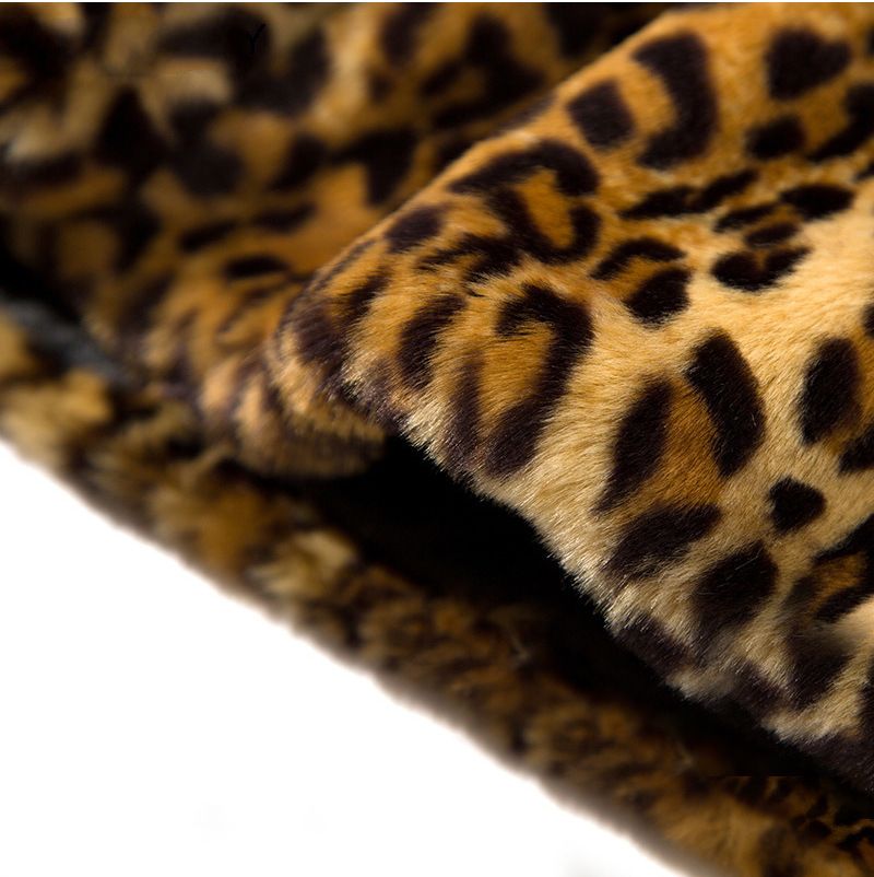 Cappotto di lusso in pelliccia sintetica con stampa leopardata - Cappotto stile blazer di media lunghezza per donna (S-XXXXL)_voghion.com