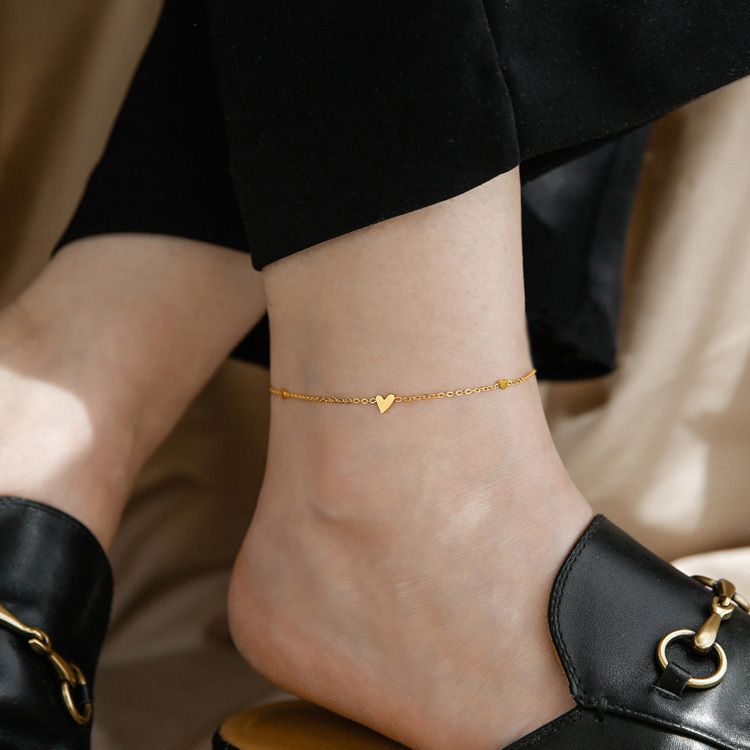 Summer New Style Haoshi Bowknot Gold Titanium Steel Non-Fading Elegant Ins Versatile Anklet For Women_voghion.com