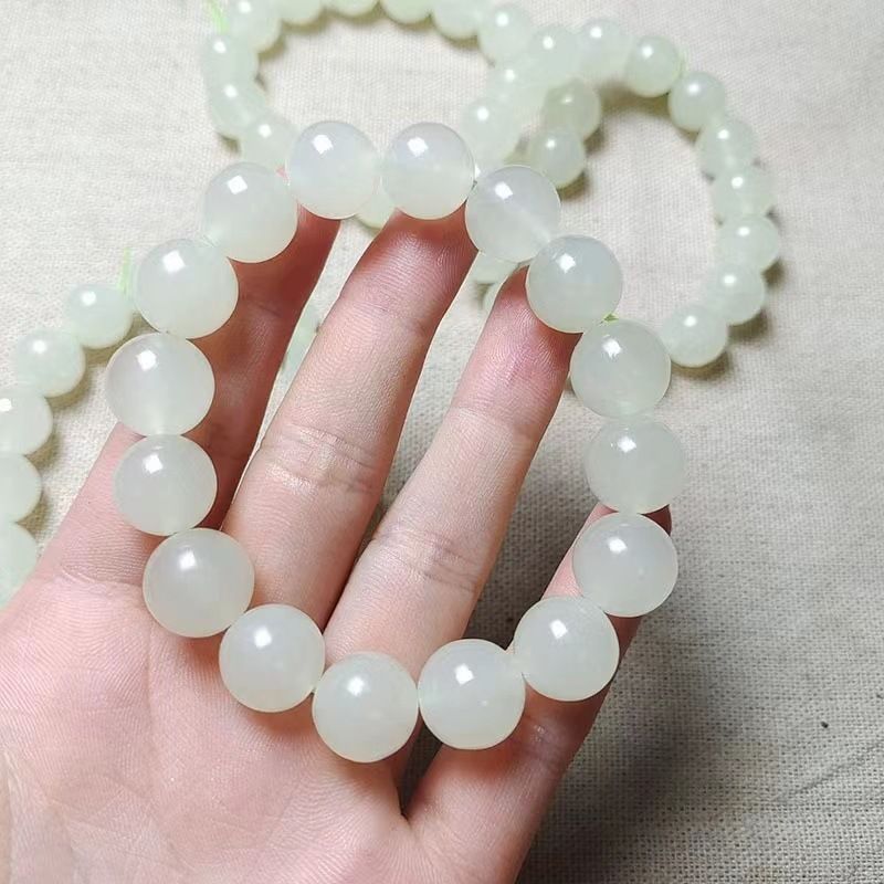 Bracciale con perline rotonde in giada naturale afghana con occhio di gatto, gioiello portatile per uomini e donne_voghion.com