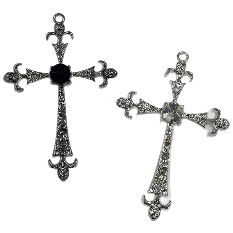 Kreuz Lange Stil Heiße Mädchen Halskette Weibliche Süße Coole Y2K Punk Halsband Pullover Kette Zubehör_voghion.com