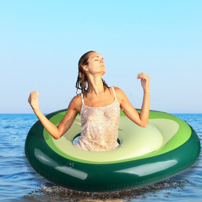 Avocado Pool Float - Extra Large Inflatable Lounger For Adults, Trendy Swim Ring_voghion.com