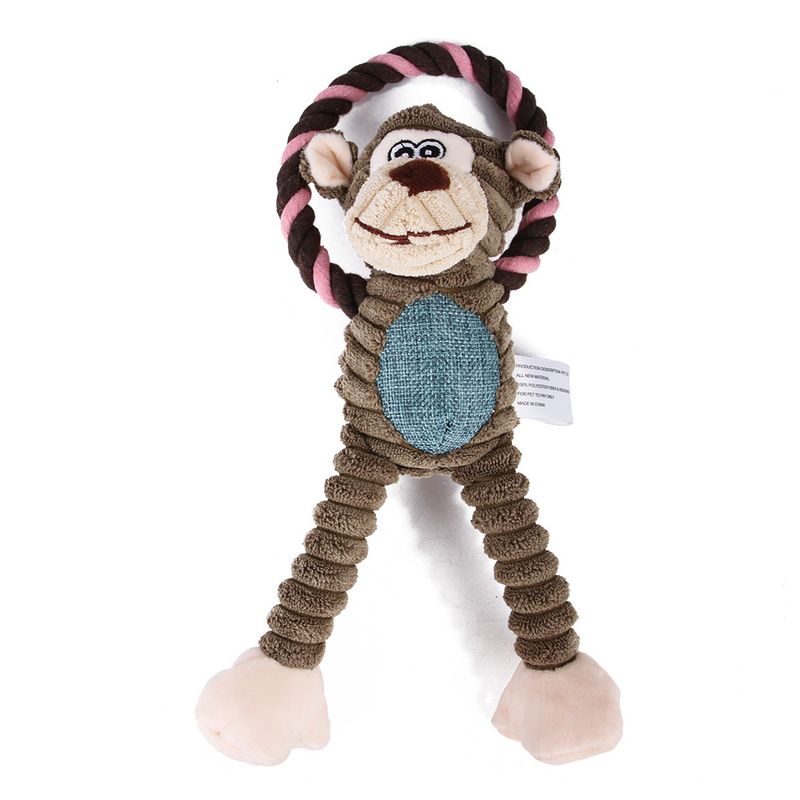 New Pet Dog Plush Chew Companion Toy Venting Cartoon Monkey Lion_voghion.com