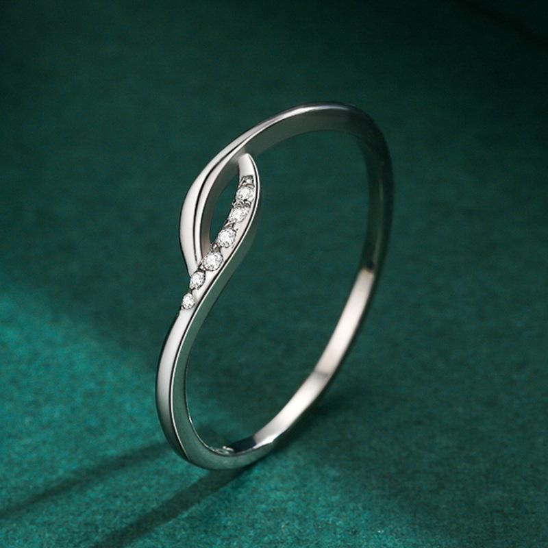 Tancise klassisk zirkon sølv ring damer smykker bryllup løfte fest gave_voghion.com
