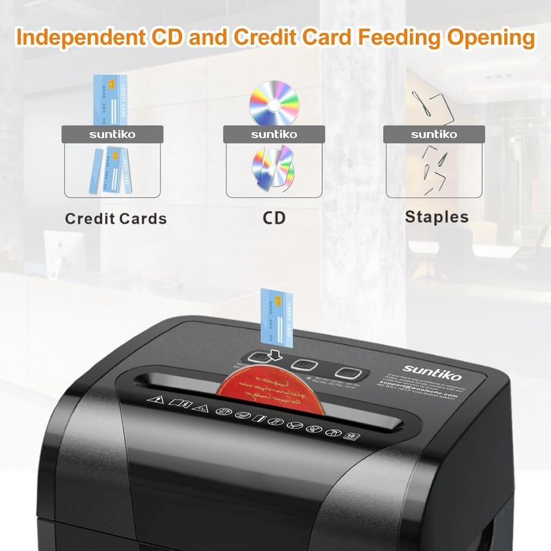 Woolsche Paper Shredder, 18-Sheet Cross Cut With 18 Liters Pull Out Bin, P-4 Security Level, Shred Paper And Credit Card, Durable&Fast With Auto Jam Proof System Shredder For Office_voghion.com